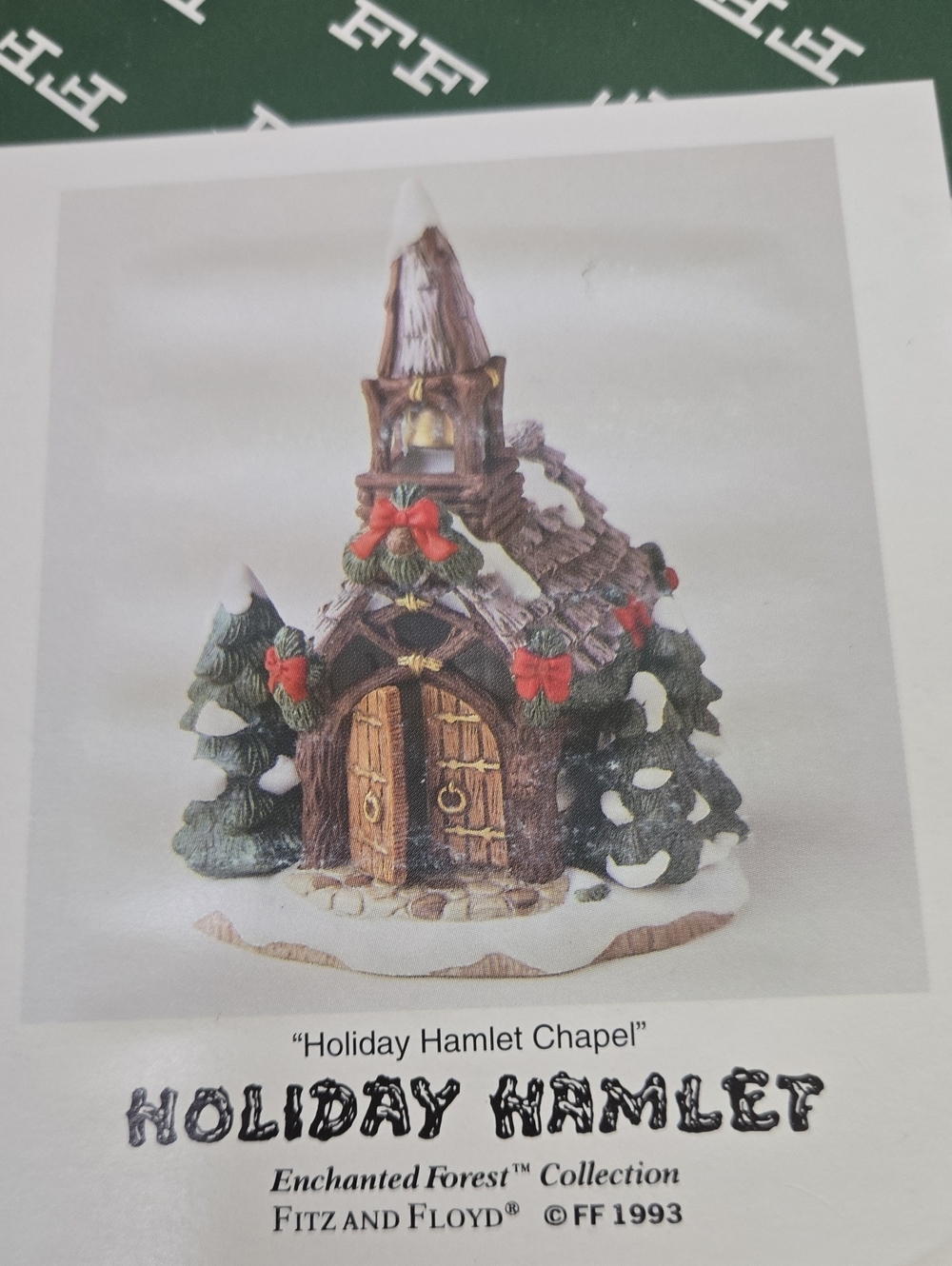 Fitz and Floyd Holiday Hamlet Decorative Church With Light